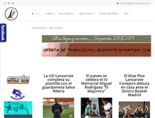 Tablet Screenshot of lanzarotedeportiva.com